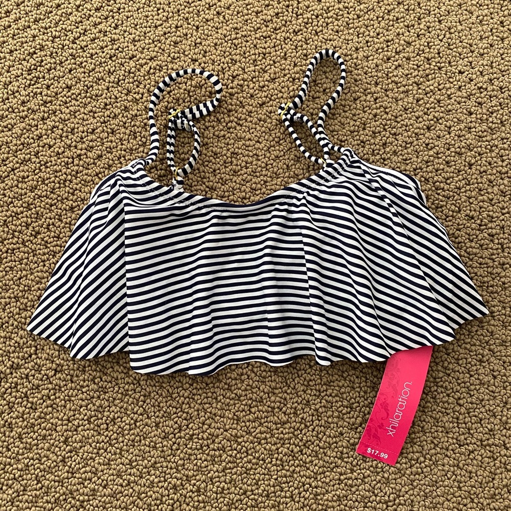 NWT Target Xhilaration Striped Bikini Swimsuit Top